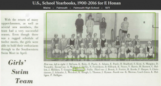Ellen Maureen Honan-Curry--U.S., School Yearbooks, 1900-2016(1971)Girls Swimming Team
