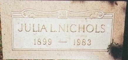 Julia Lucinda Nichols Gravestone