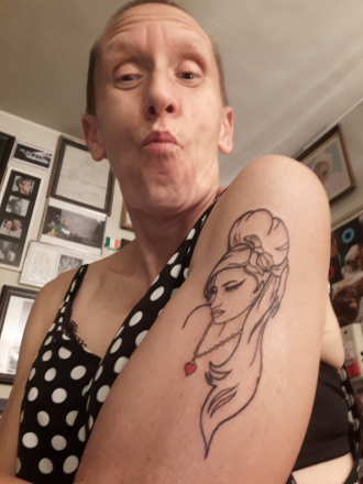 Amy Winehouse tribute tattoo