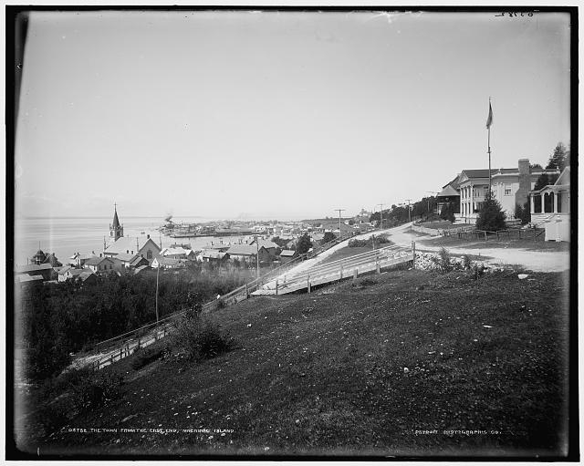 Town from the east end, Mackinac Island, The