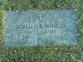 Donald E Wine gravesite