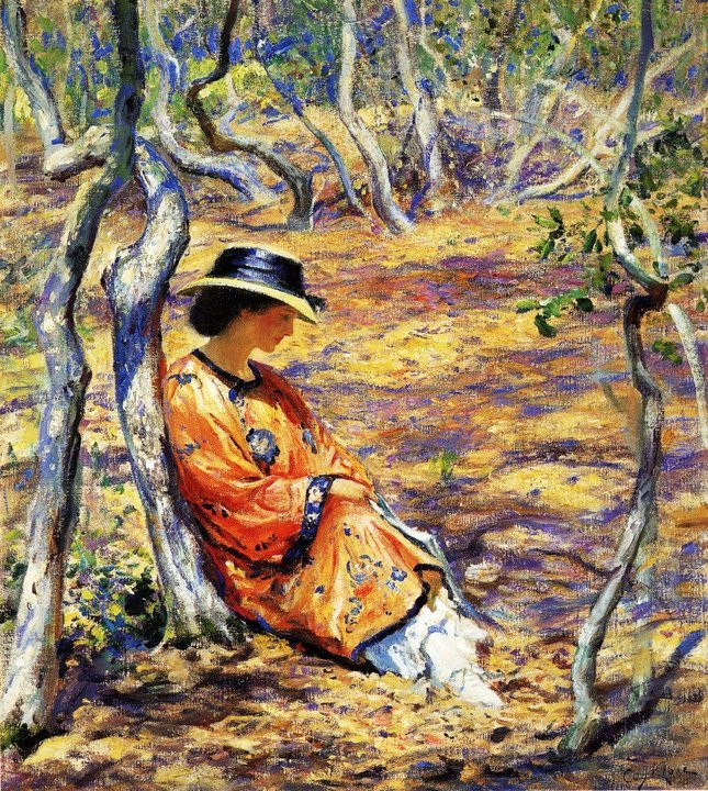 Guy Rose. IN THE OAK GROVE 1919.
