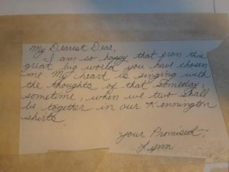 Written on the backside of Lynn's photo