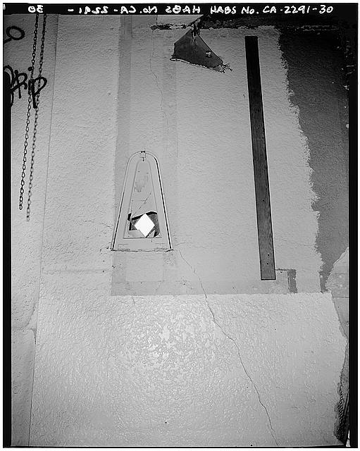 30. February. DETAIL OF KEYHOLE WINDOW IN EAST WALL OF...