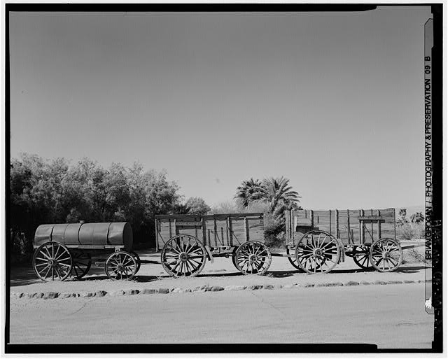33. RIGHT SIDE ELEVATION OF BORAX WAGON TRAIN, LOCATED AT...