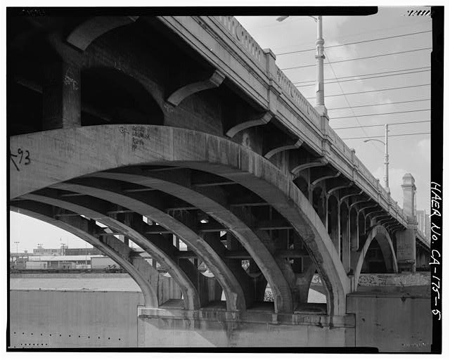 5. EAST ARCH DETAIL VIEW, FACING SOUTHWEST. - First...