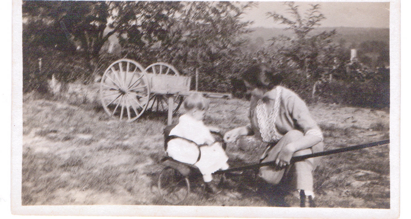 Unknown woman and child