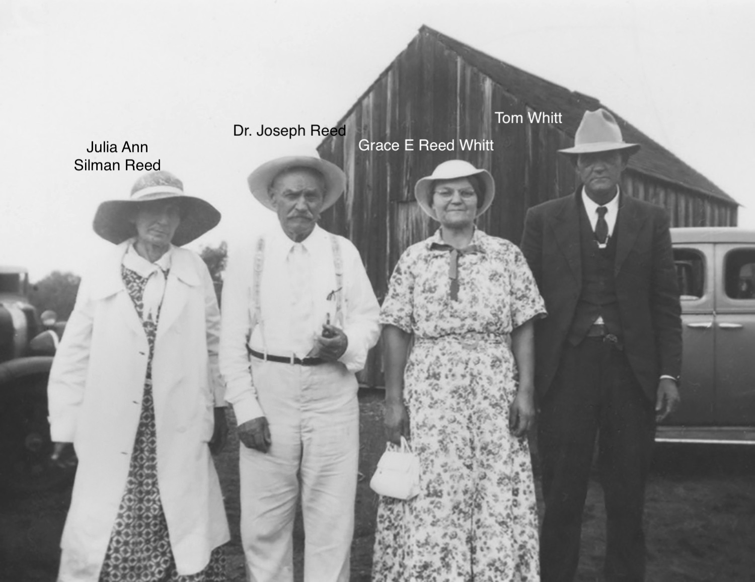 Dr. Joseph E. Reed, with wife, daughter, & son in law.
