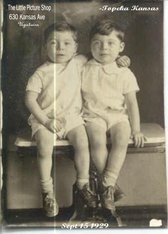 Two Little Boys Dressed for the Photographer