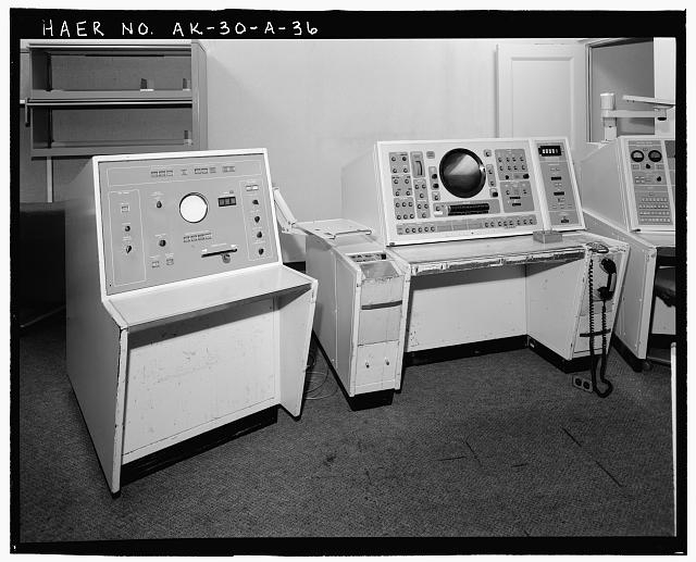 36. View of preset counter (PC) console and tracking...