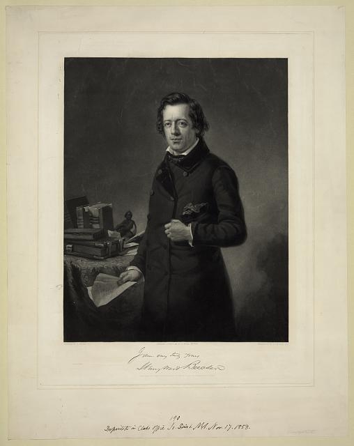 [Henry Ward Beecher, three-quarter length portrait,...