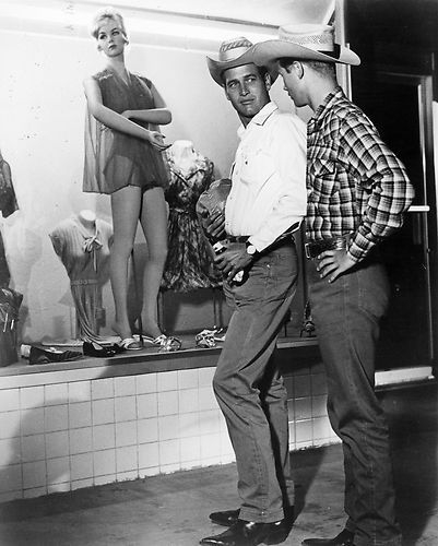 Brandon deWilde and Paul Newman