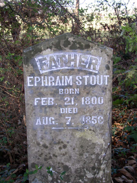 Stout, Ephraim-Tombstone