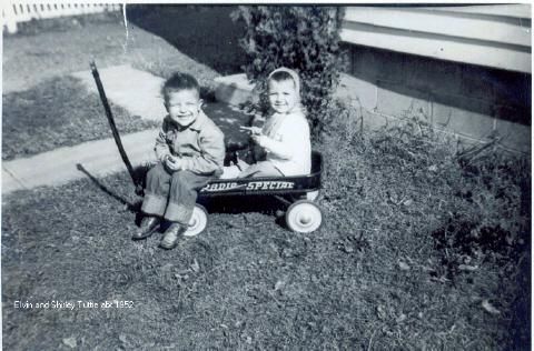 Tuttle children on a wagon