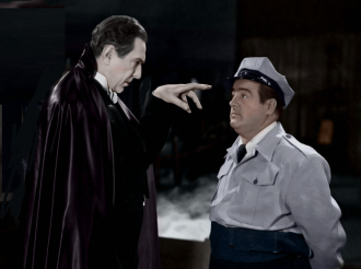Lou Costello and Bela Lugosi.