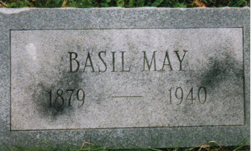Headstone of Basil May