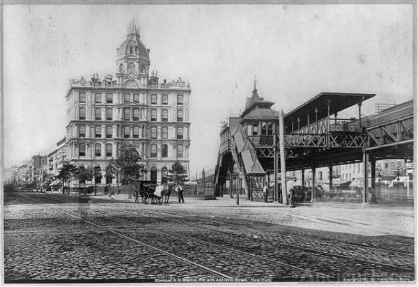 Elevated R.R. station, 6th Ave. and 34th Street, New York