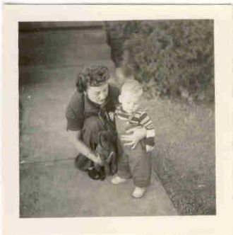 Marie Trowbridge with grandson