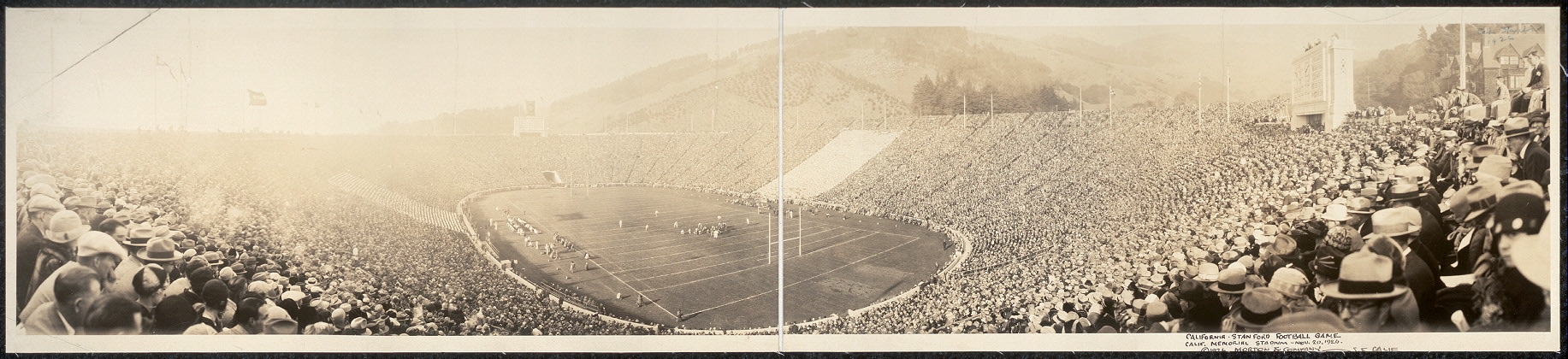 California - Stanford football game, Calif. Memorial...