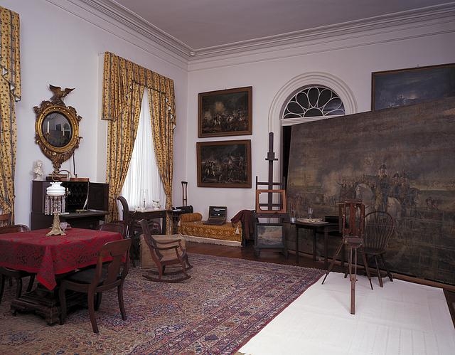 Living room, Robert E. Lee's Arlington House Mansion,...