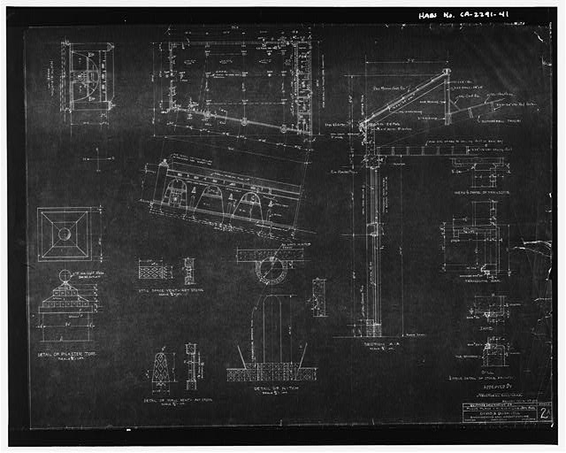 41. FLOOR PLANS AND ELEVATIONS OF CAFE BUILDING -...