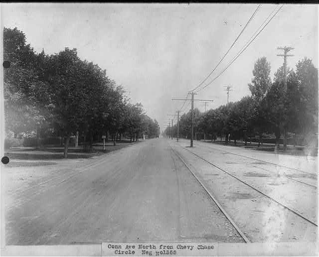 Conn. Ave. north from Chevy Chase Circle, Washington, D.C.