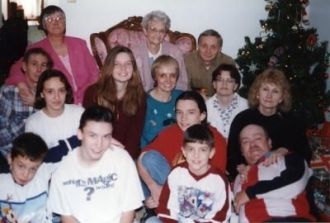 Juanita Bennett family Christmas 1995