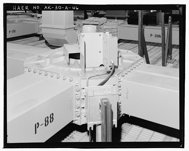 46. Building 102, view showing waveguide control switch...