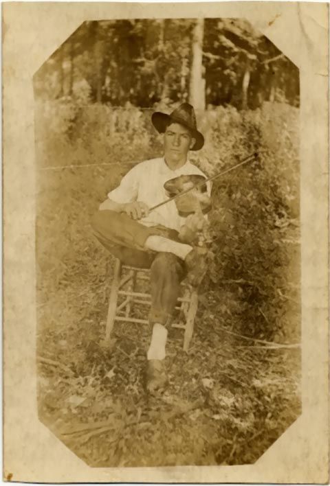 Roland Davis with violin