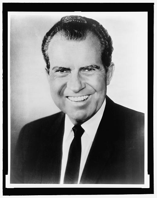 [Richard M. Nixon, head-and-shoulders portrait, facing...