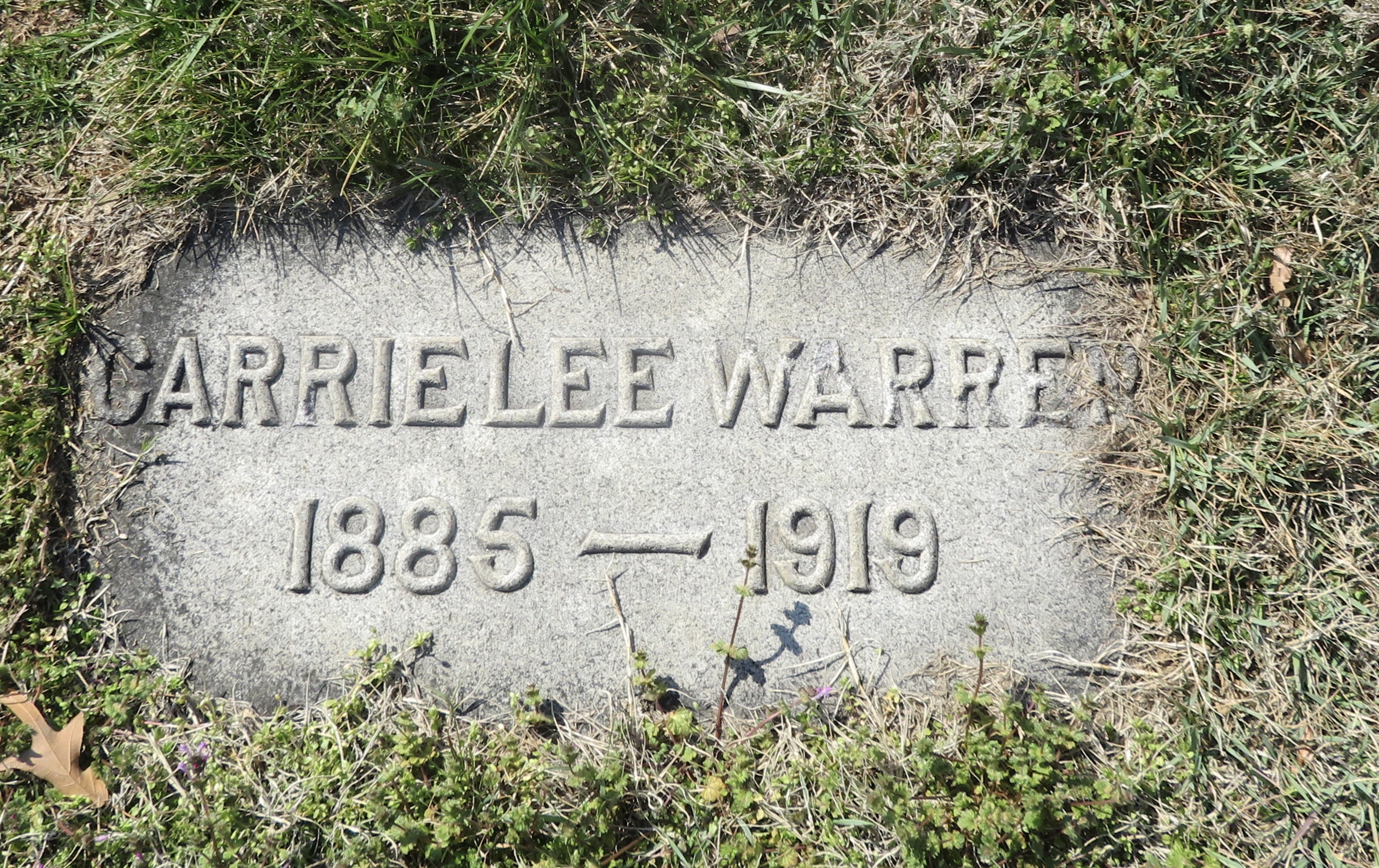 Carrie Lee Blundon Warren gravesite