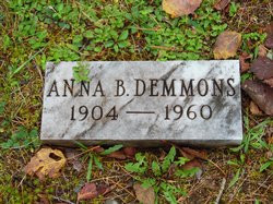 Anna B (Davis) Demmons-McGraw--gravestone