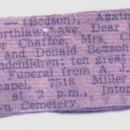 Agatha Benson's (Bedson's) death Notice