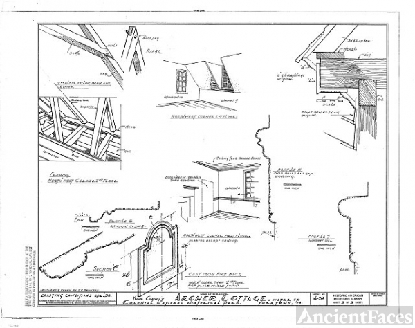 HABS VA,100-YORK,17- (sheet 3 of 3) - Archer House, Lot...