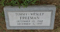 Tommy W Freeman Headstone