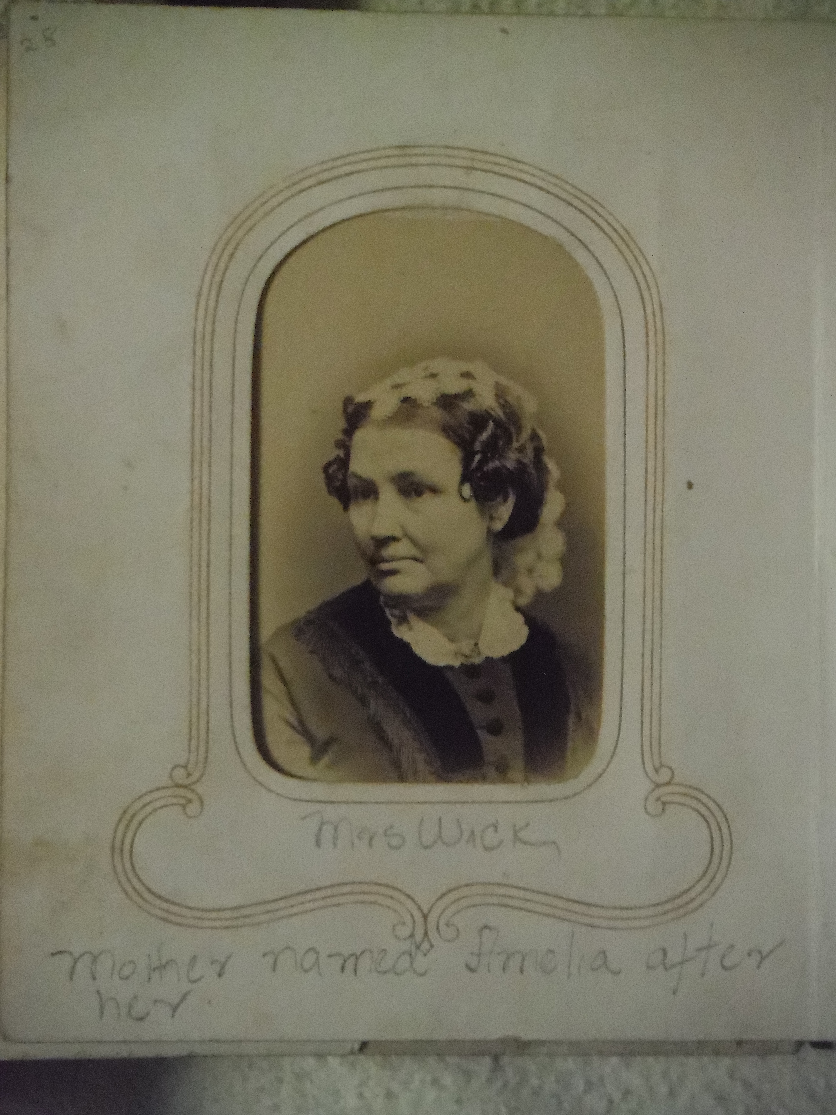 Amelia Wick  born 1821