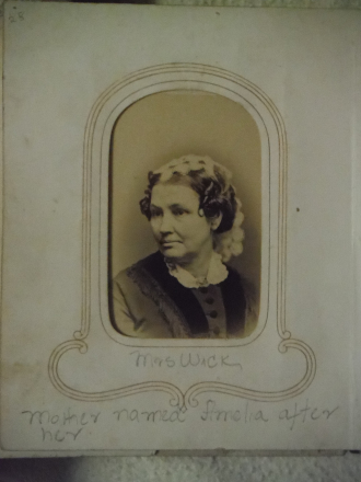 Amelia Wick  born 1821