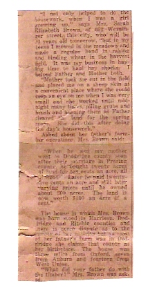 News Inteview Of Sarah Elizabeth (Carroll) Brown (1841-1931), Part 2