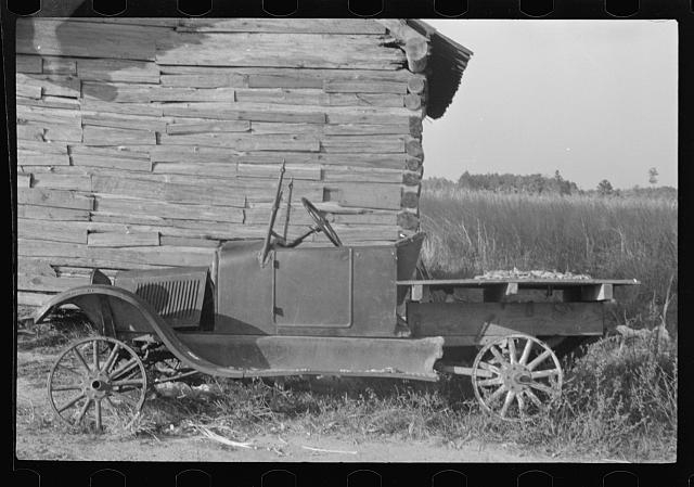 Car belonging to strawberry picker, Hammond, Louisiana