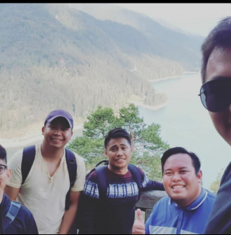 Ruel Maglinao with his co-religious brothers of the Sons of Holy Mary Immaculate
