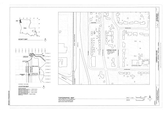 Location & topographic maps - O'Brien House, 4740...