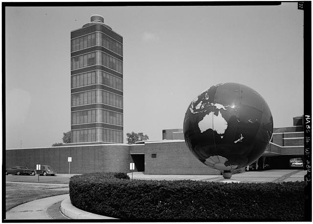 2. EXTERIOR, VIEW TOWARDS EAST WITH GLOBE AND TOWER -...