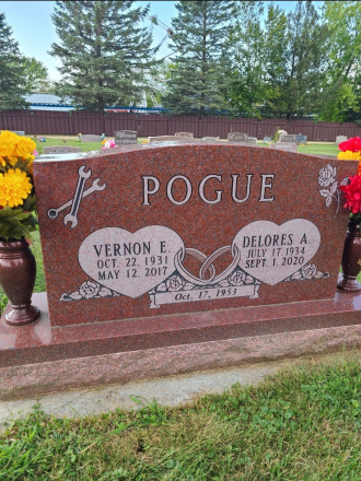 Vernon Everett Pogue--gravestone