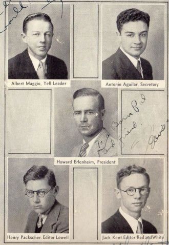 Howard Erlenheim, Lowell High 1933 School Movers & Shakers
