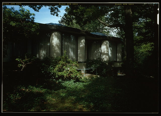 Garden view of Johnson Pavilion (Duplicate view of HABS...
