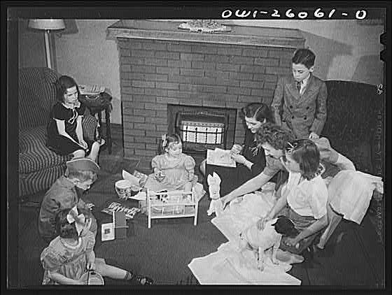 Buffalo, New York. Mrs. Grimm, in the black dress, a...
