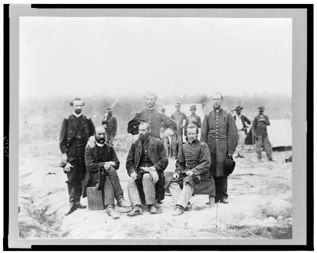 [Field and staff of 39th U.S. Colored infantry, in front...