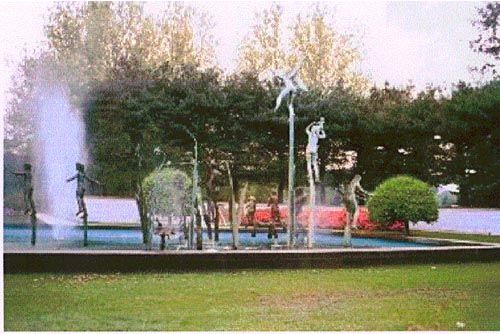 Fountain & pool adjacent to Alan C.Curtiss's cript