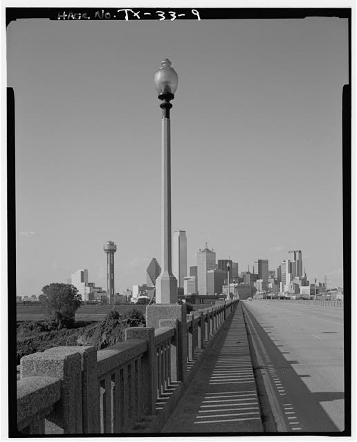 9. DETAIL OF LAMP POST, FROM S. - Dallas-Oak Cliff...
