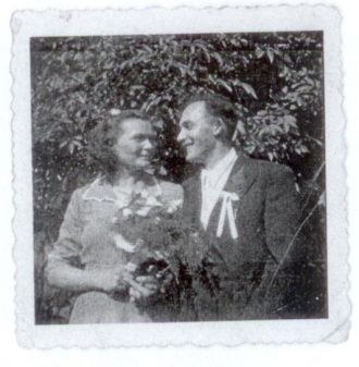 My grandparents Bartos, wedding photo